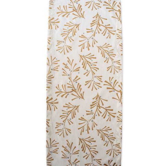 DII® 108" Metallic Holly Leaves Table Runner